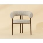 Oniva Dining Armchair - Antique Bronze - Noah Ecru 112556 112556 ONIVA DINING ARMCHAIR ANTIQUE BRONZE NOAH ECRU 1