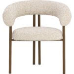 Oniva Dining Armchair - Antique Bronze - Noah Ecru 112556 112556 ONIVA DINING ARMCHAIR ANTIQUE BRONZE NOAH ECRU 21