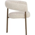 Oniva Dining Armchair - Antique Bronze - Noah Ecru 112556 112556 ONIVA DINING ARMCHAIR ANTIQUE BRONZE NOAH ECRU 22
