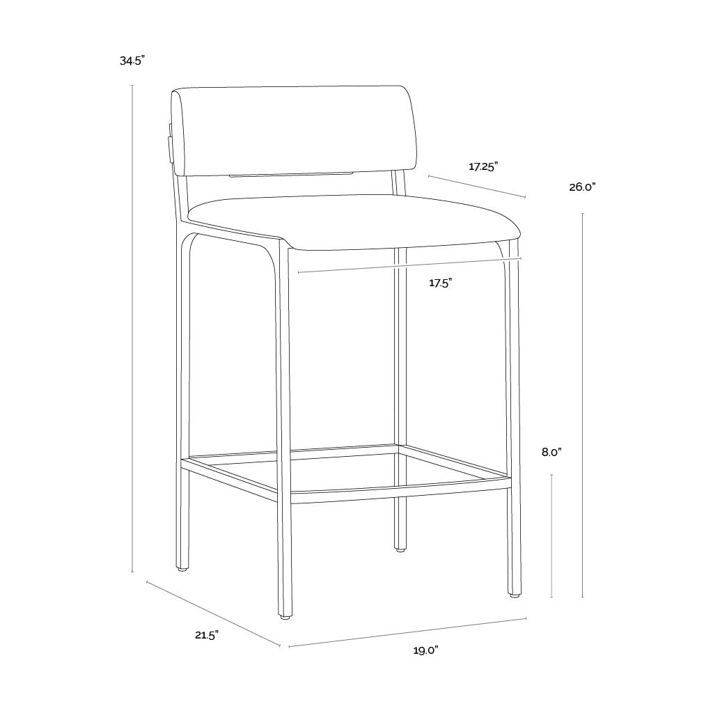 Mori Counter Stool - Abbington Black 6 Mori Counter Stool - Abbington Black - Image 6