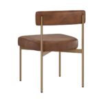 Seneca Dining Chair - Antique Brass - Bravo Cognac 112566 112566 23