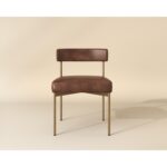 Seneca Dining Chair - Antique Brass - Bravo Cognac 112566 112566 SENECA DINING CHAIR ANTIQUE BRASS BRAVO COGNAC 1