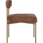 Seneca Dining Chair - Antique Brass - Bravo Cognac 112566 112566 SENECA DINING CHAIR ANTIQUE BRASS BRAVO COGNAC 22
