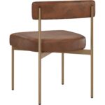 Seneca Dining Chair - Antique Brass - Bravo Cognac 112566 112566 SENECA DINING CHAIR ANTIQUE BRASS BRAVO COGNAC 23