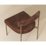 Seneca Dining Chair - Antique Brass - Bravo Cognac 112566 112566 SENECA DINING CHAIR ANTIQUE BRASS BRAVO COGNAC 6
