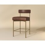 Seneca Counter Stool - Antique Brass - Bravo Cognac 112567 112567 SENECA COUNTER STOOL ANTIQUE BRASS BRAVO COGNAC