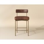 Seneca Counter Stool - Antique Brass - Bravo Cognac 112567 112567 SENECA COUNTER STOOL ANTIQUE BRASS BRAVO COGNAC 1