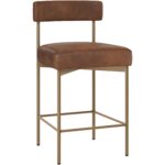 Seneca Counter Stool - Antique Brass - Bravo Cognac 112567 112567 SENECA COUNTER STOOL ANTIQUE BRASS BRAVO COGNAC 20