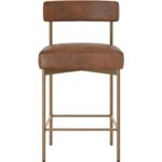 Seneca Counter Stool - Antique Brass - Bravo Cognac 112567 112567 SENECA COUNTER STOOL ANTIQUE BRASS BRAVO COGNAC 21