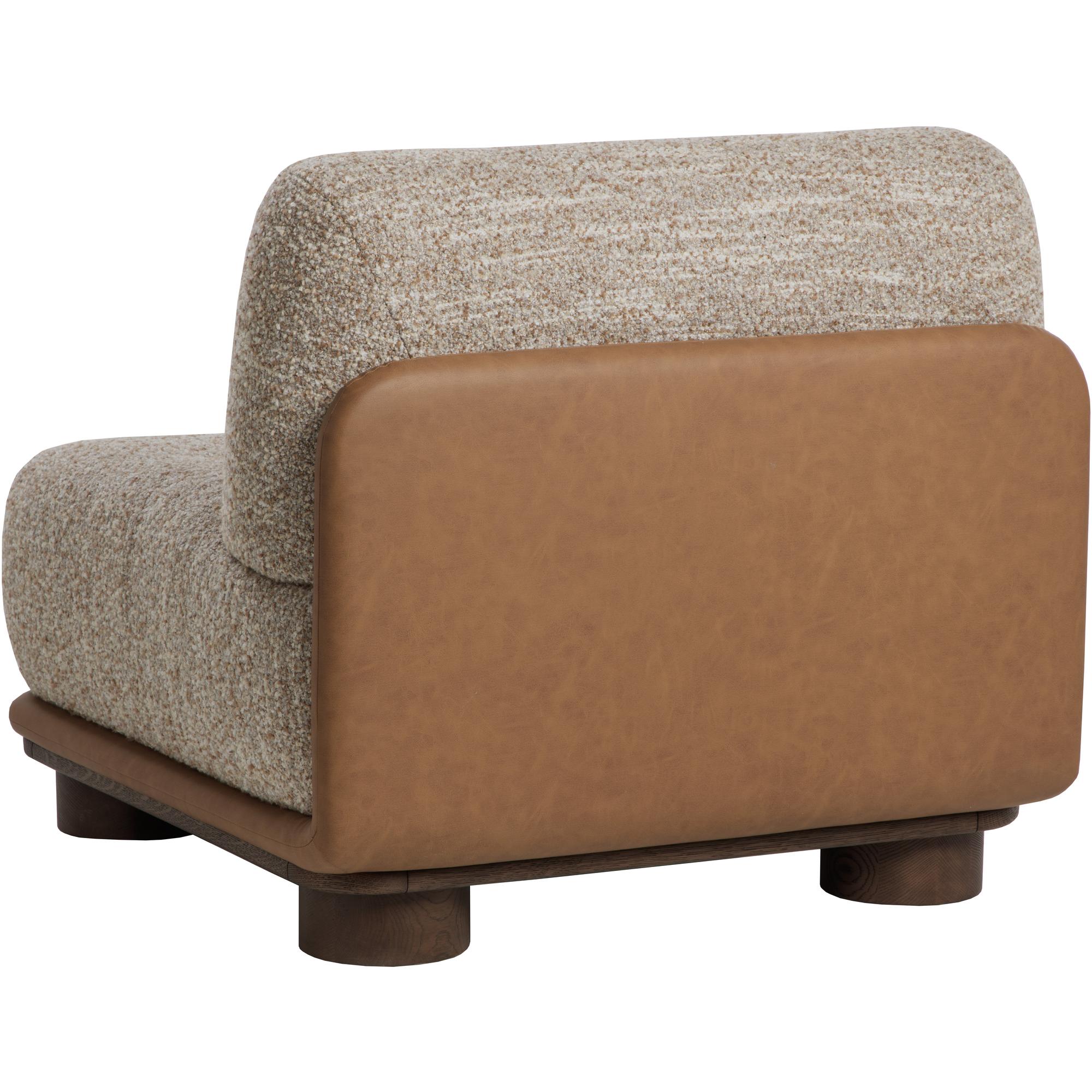 Tomo Lounge Chair - Holden Dusty Greige / Milliken Cognac 4 Tomo Lounge Chair - Holden Dusty Greige / Milliken Cognac - Image 4