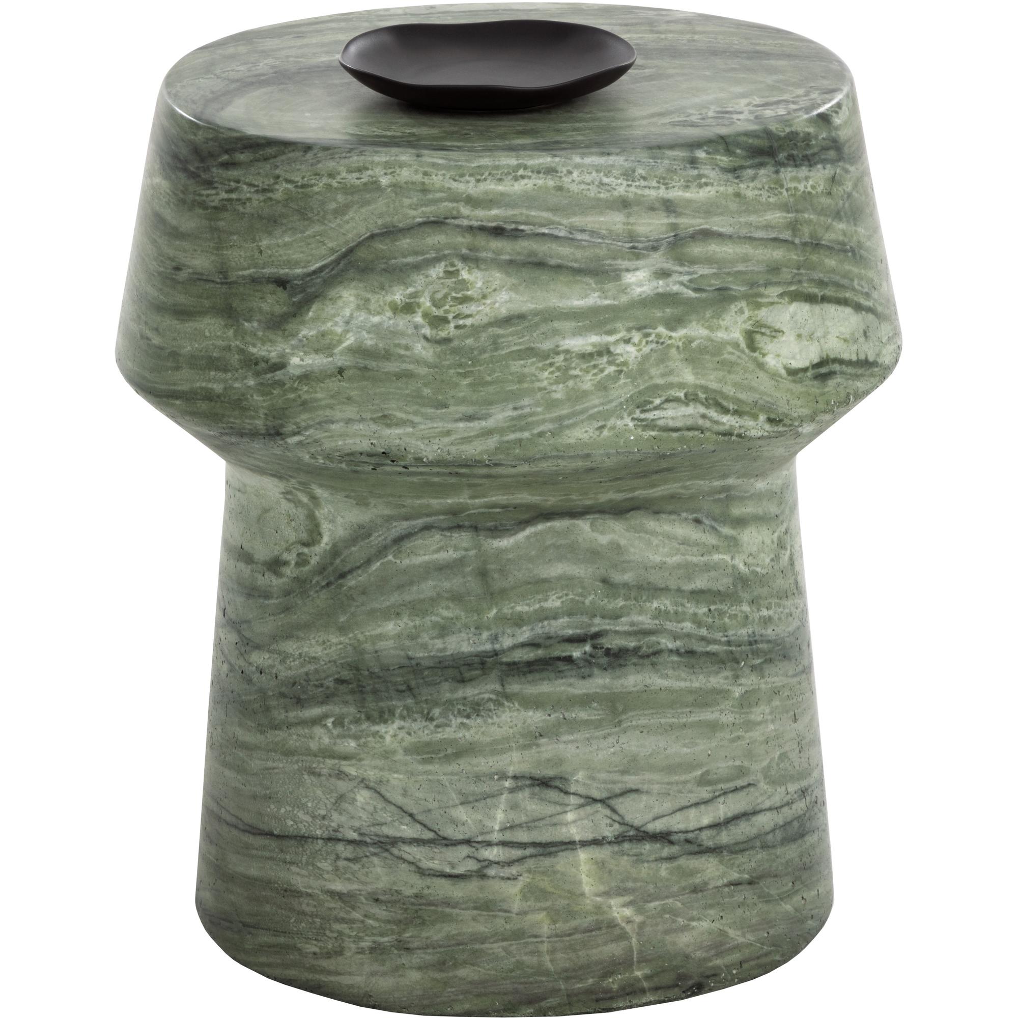 Brie End Table - Marble Look - Sage 1 Brie End Table - Marble Look - Sage