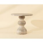 Raul Bistro Table - Travertine Look - Dune - 34" 112599 112599 RAUL BISTRO TABLE 34
