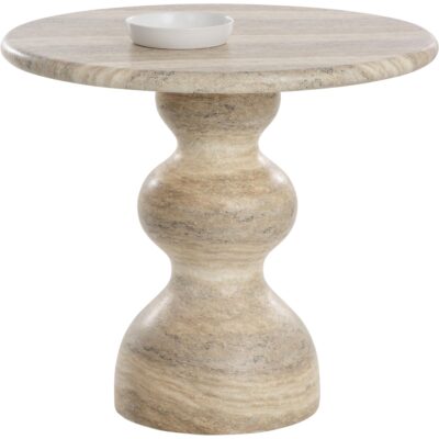 Raul Bistro Table - Travertine Look - Dune - 34"