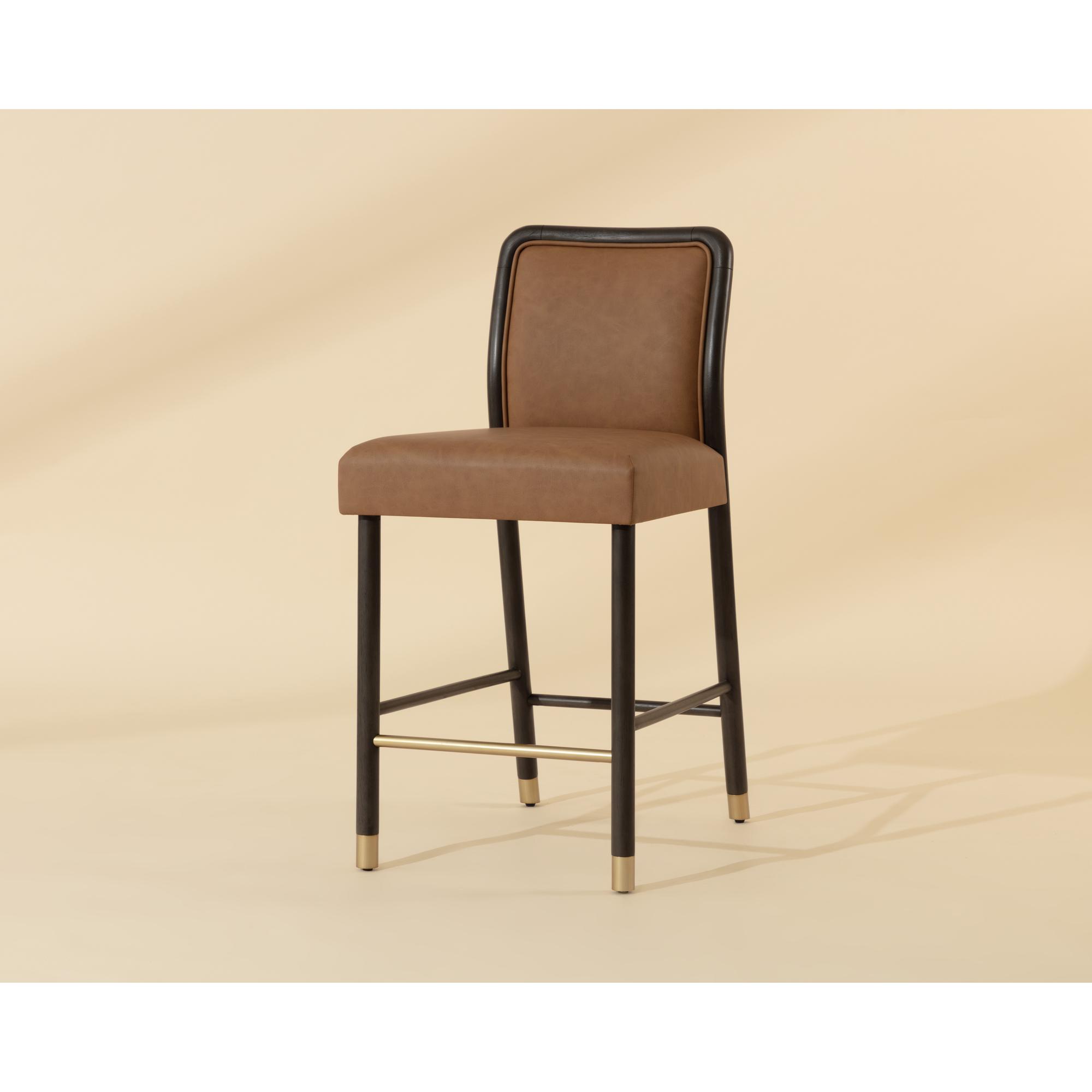 Jeno Counter Stool - Milliken Cognac 6 Jeno Counter Stool - Milliken Cognac - Image 6