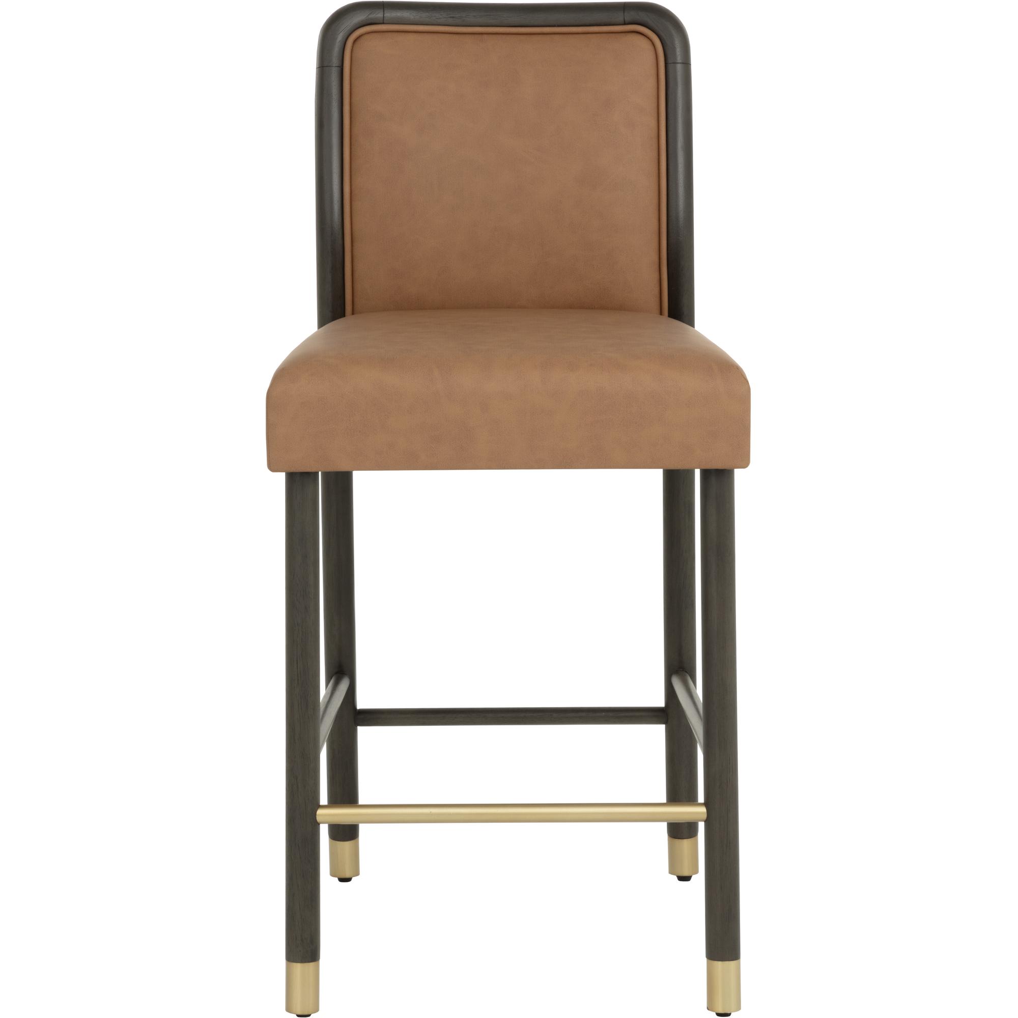 Jeno Counter Stool - Milliken Cognac 2 Jeno Counter Stool - Milliken Cognac - Image 2