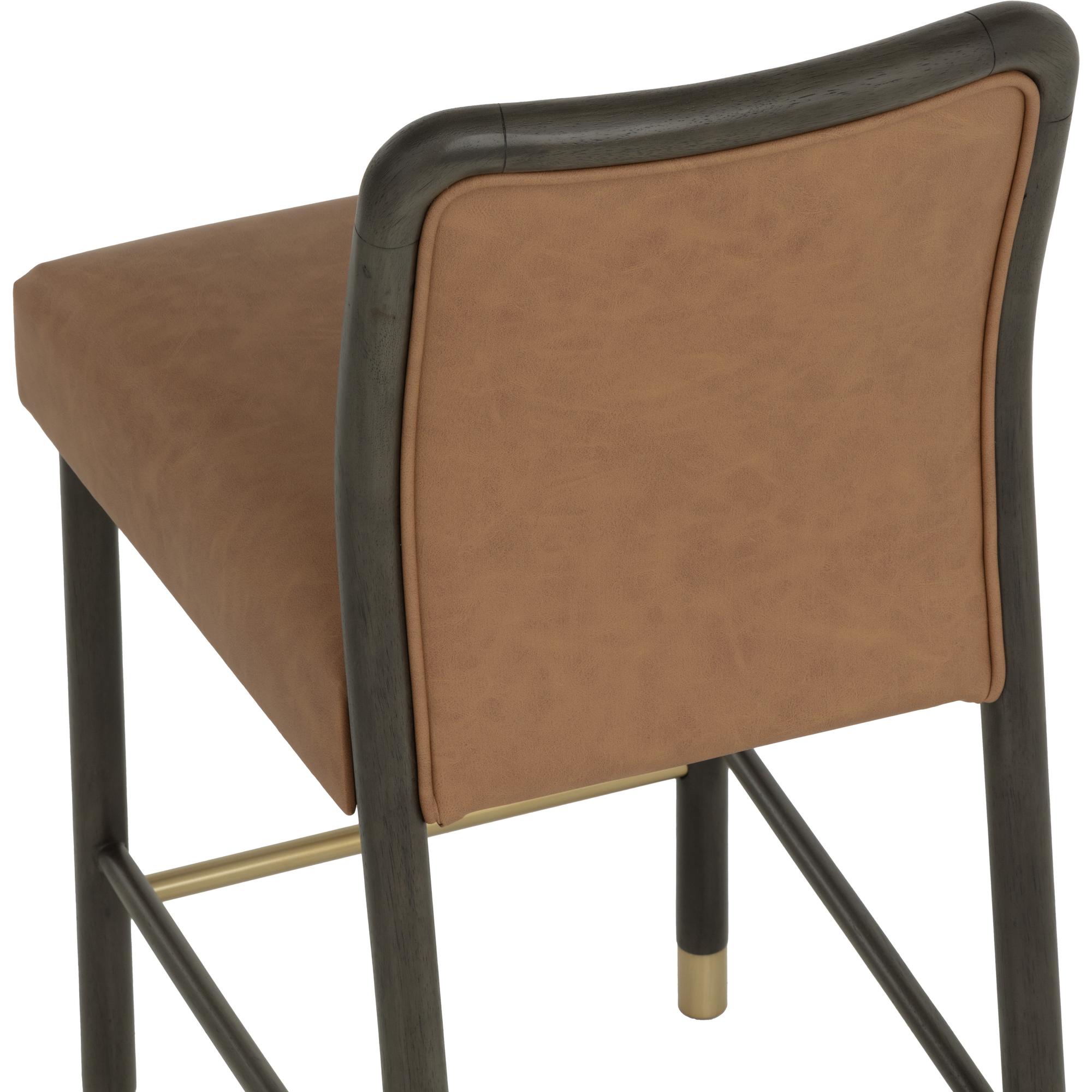 Jeno Counter Stool - Milliken Cognac 5 Jeno Counter Stool - Milliken Cognac - Image 5