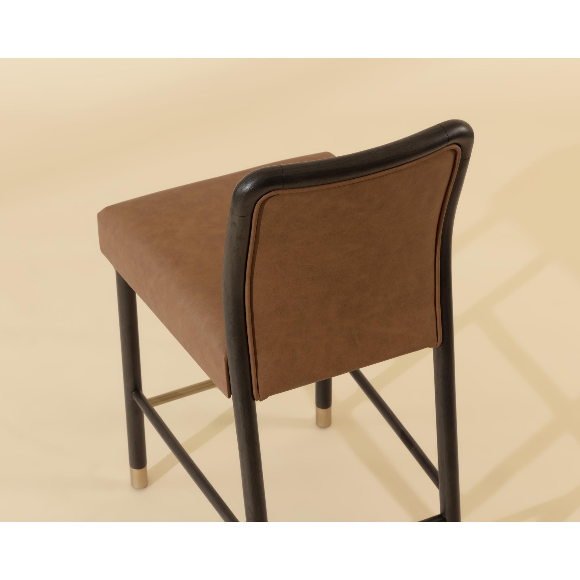 Jeno Counter Stool - Milliken Cognac 8 Jeno Counter Stool - Milliken Cognac - Image 8