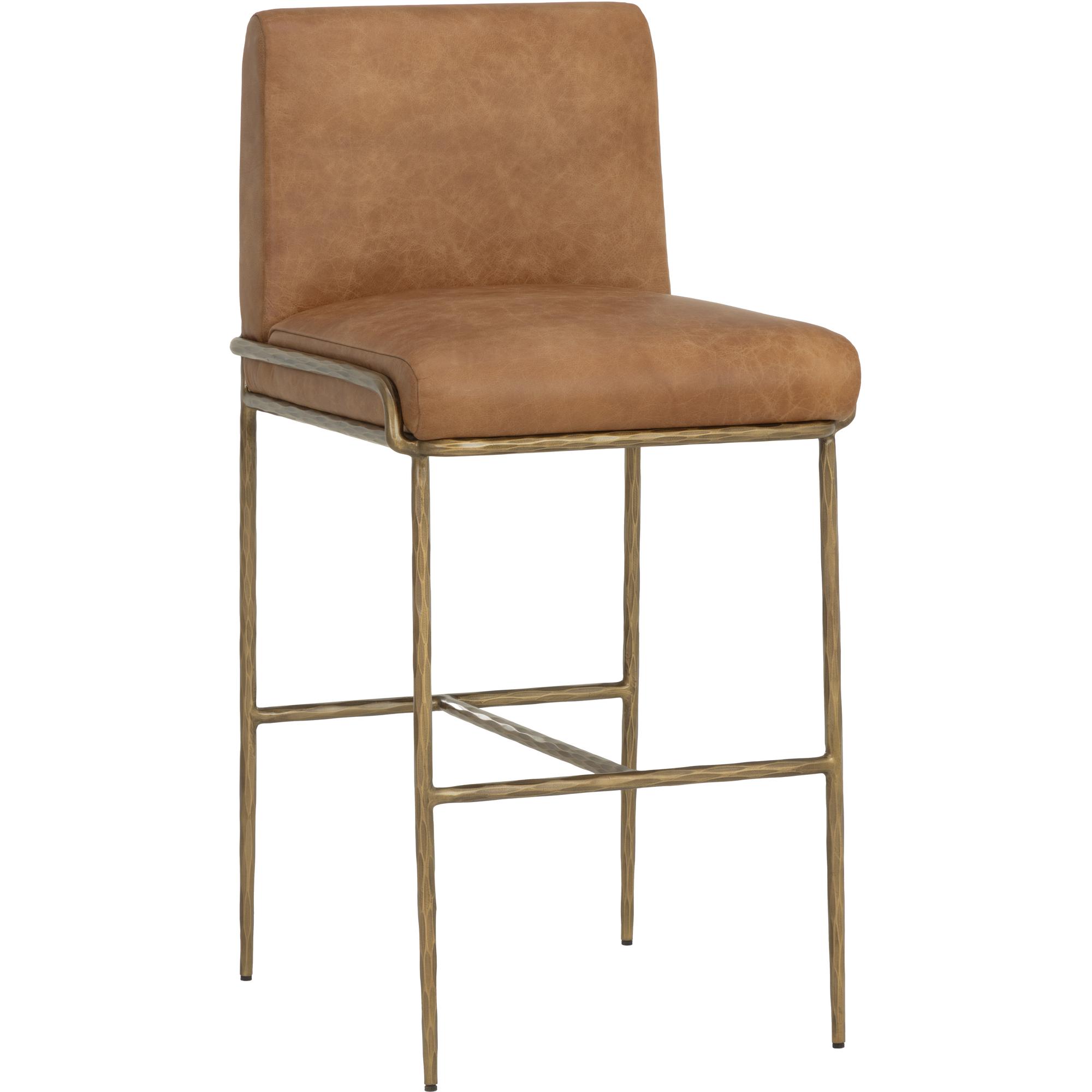 Lathan Barstool - Tan Leather 1 Lathan Barstool - Tan Leather