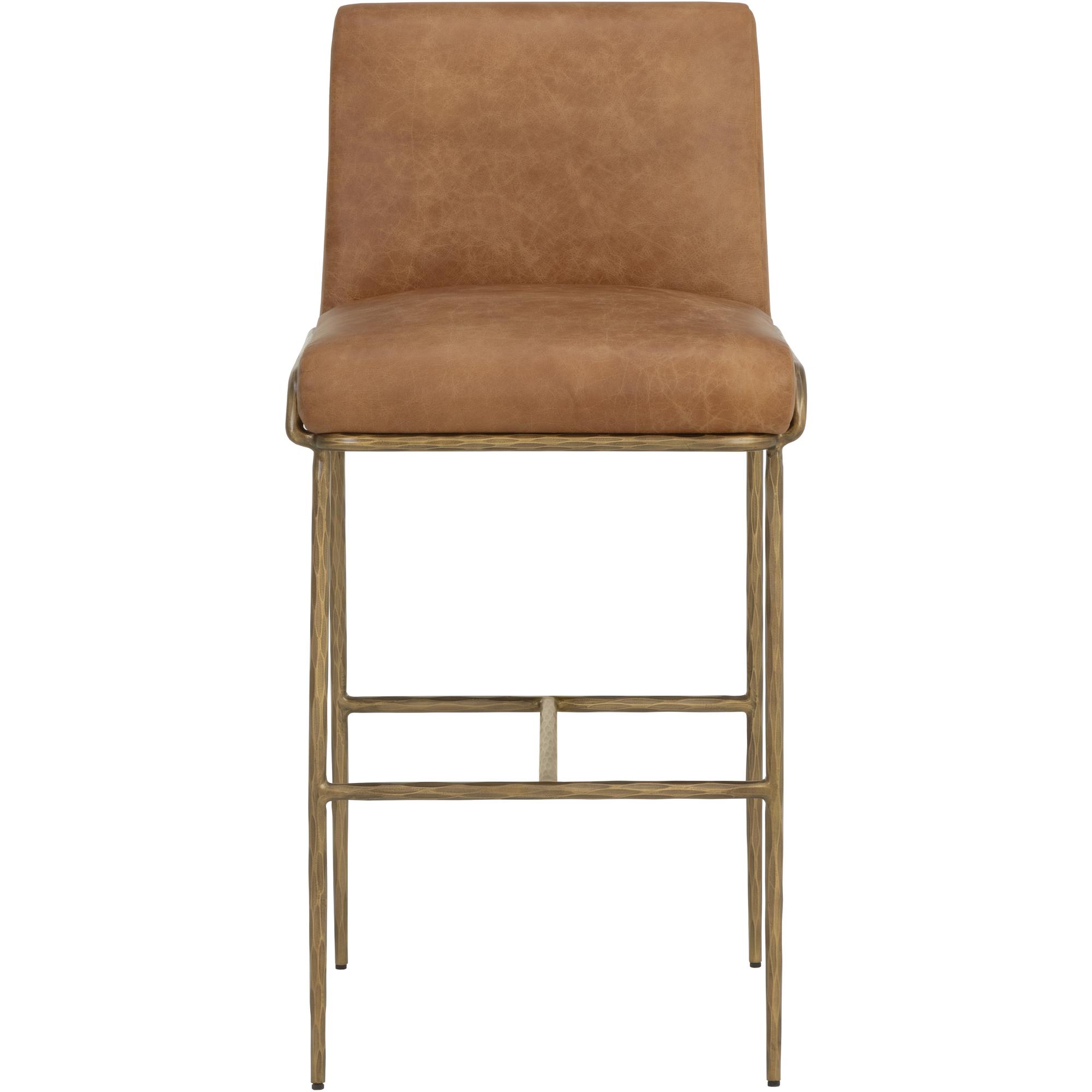 Lathan Barstool - Tan Leather 2 Lathan Barstool - Tan Leather - Image 2