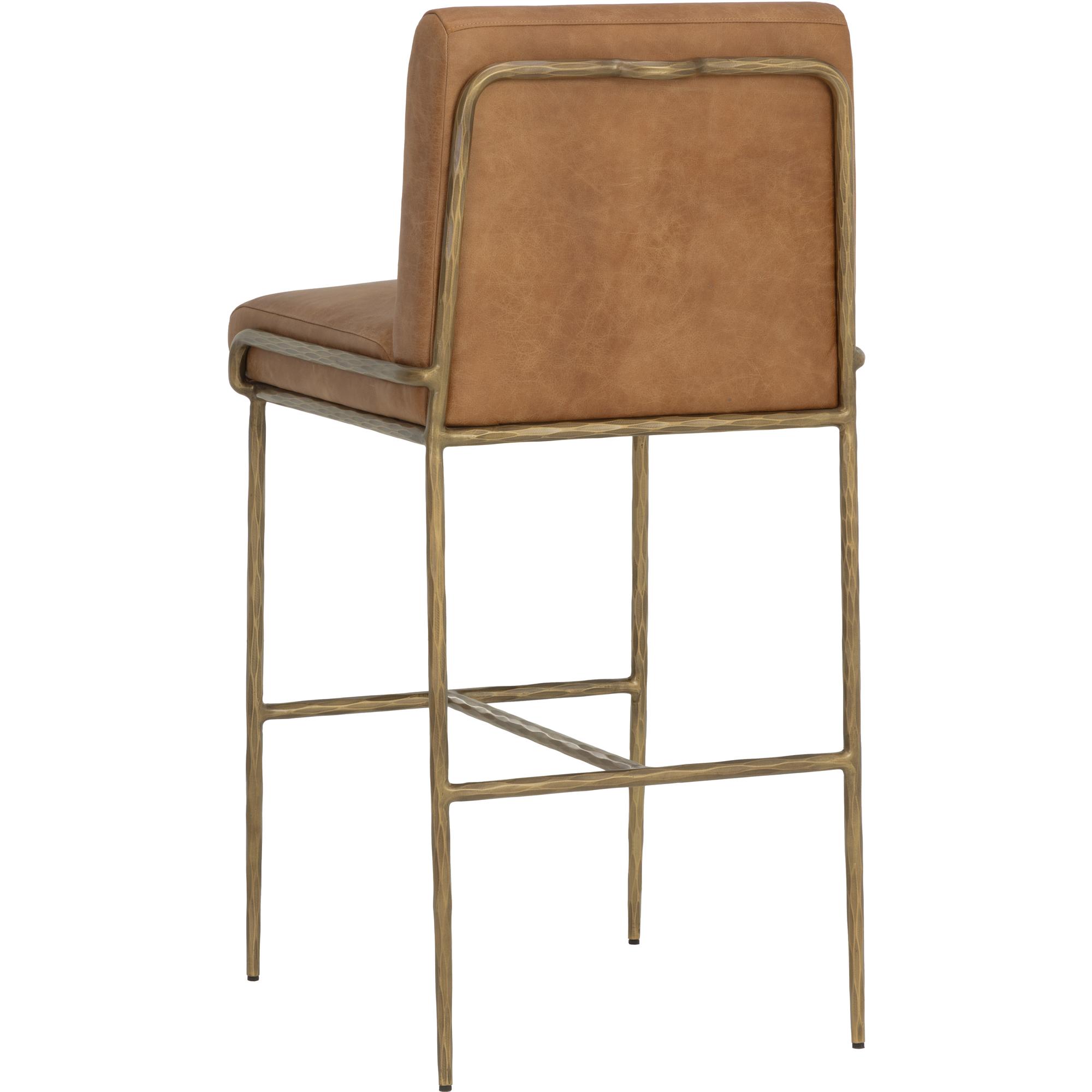 Lathan Barstool - Tan Leather 4 Lathan Barstool - Tan Leather - Image 4