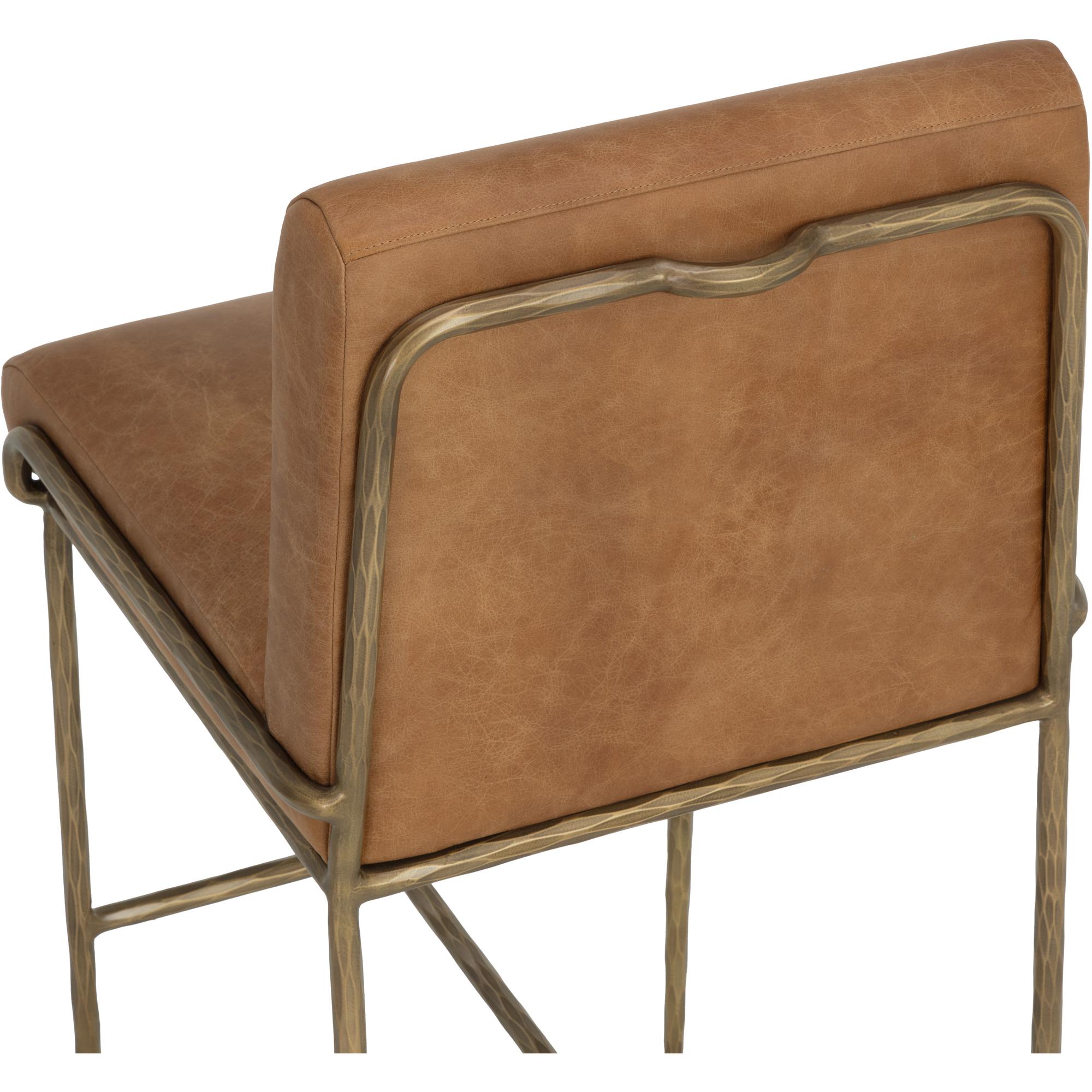 Lathan Barstool - Tan Leather 5 Lathan Barstool - Tan Leather - Image 5