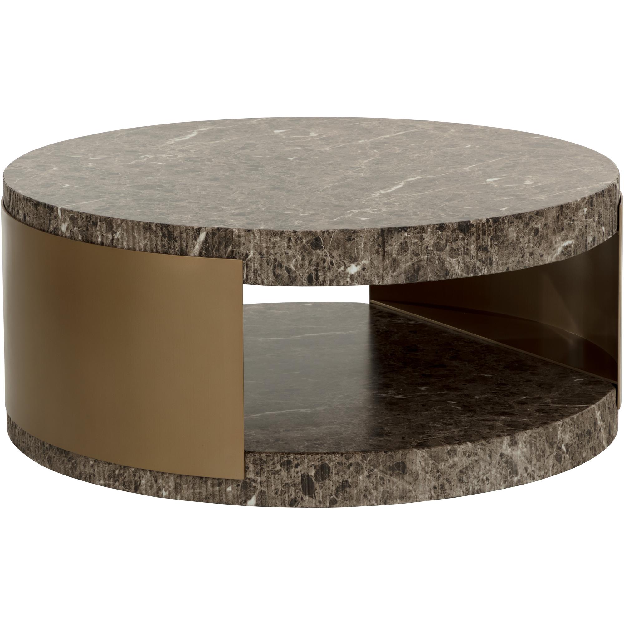 Cavette Coffee Table - Marble Look - Dark Emperador 2 Cavette Coffee Table - Marble Look - Dark Emperador - Image 2