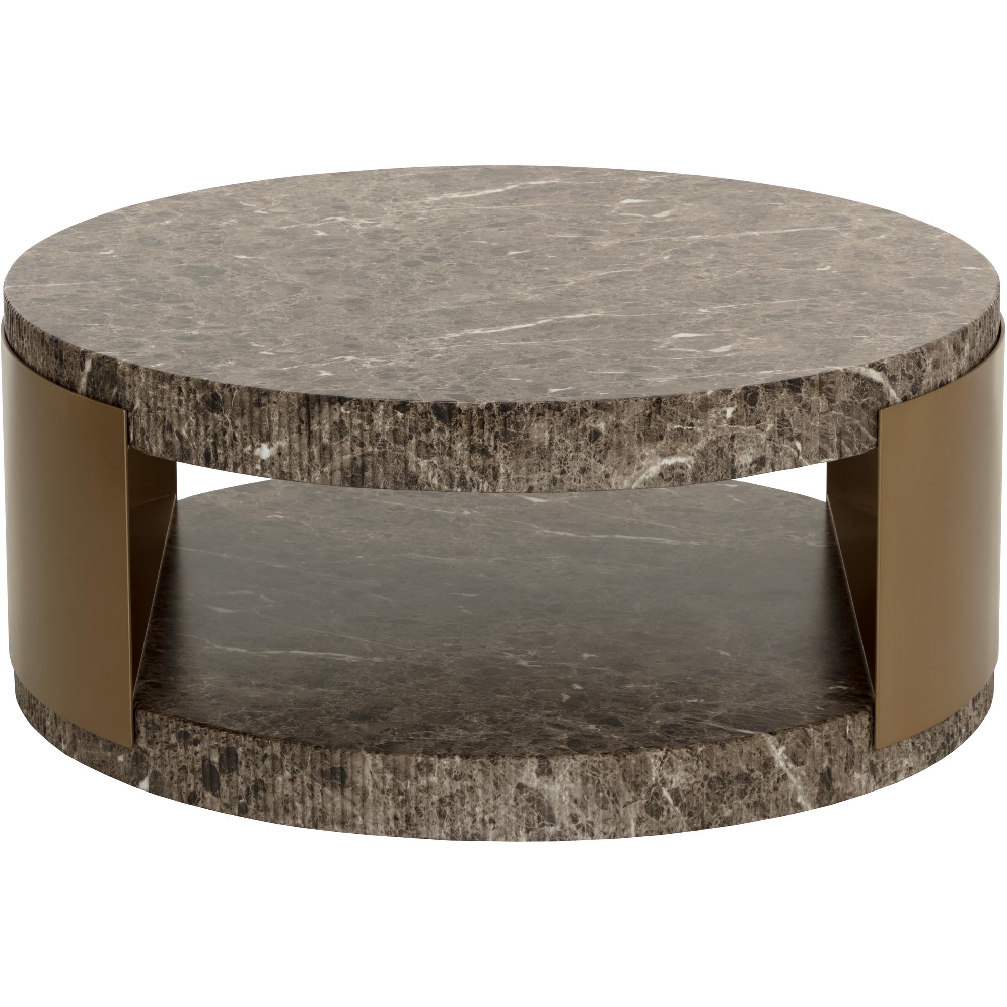 Cavette Coffee Table - Marble Look - Dark Emperador 3 Cavette Coffee Table - Marble Look - Dark Emperador - Image 3