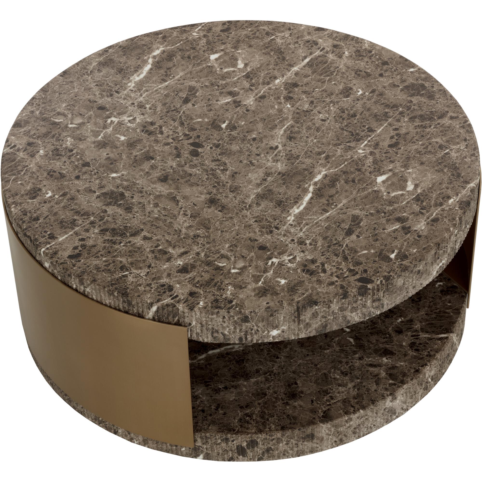 Cavette Coffee Table - Marble Look - Dark Emperador 5 Cavette Coffee Table - Marble Look - Dark Emperador - Image 5