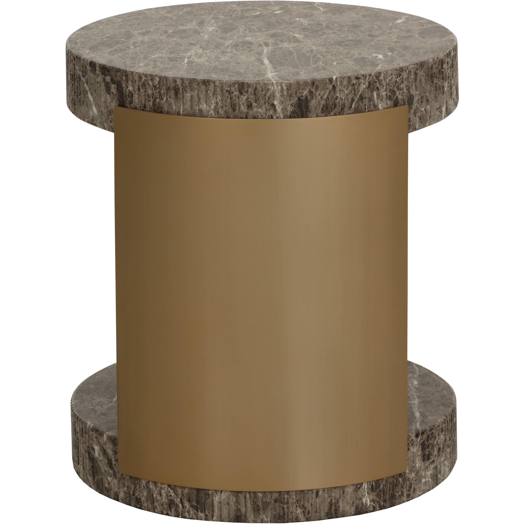 Cavette End Table - Marble Look - Dark Emperador 4 Cavette End Table - Marble Look - Dark Emperador - Image 4