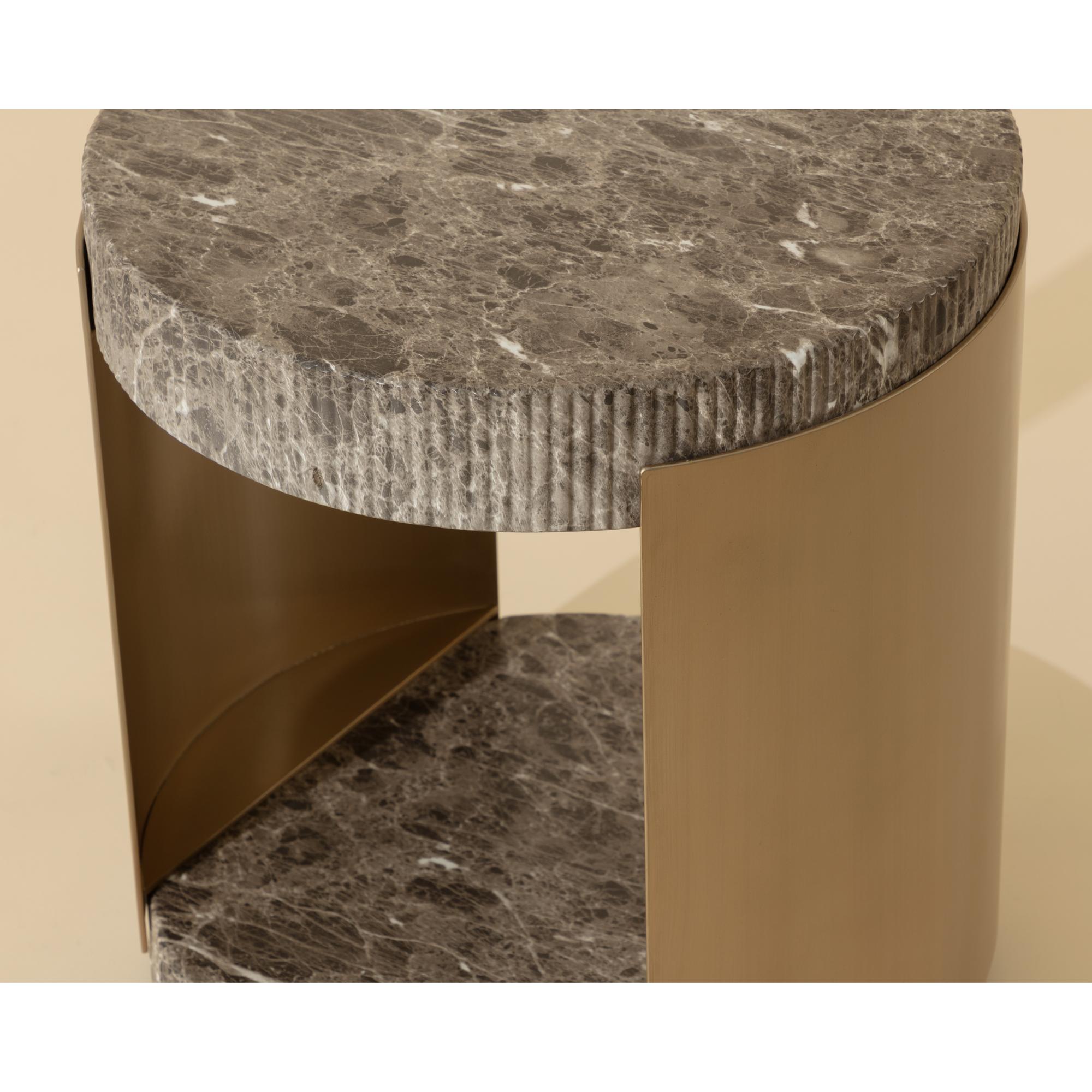 Cavette End Table - Marble Look - Dark Emperador 10 Cavette End Table - Marble Look - Dark Emperador - Image 10