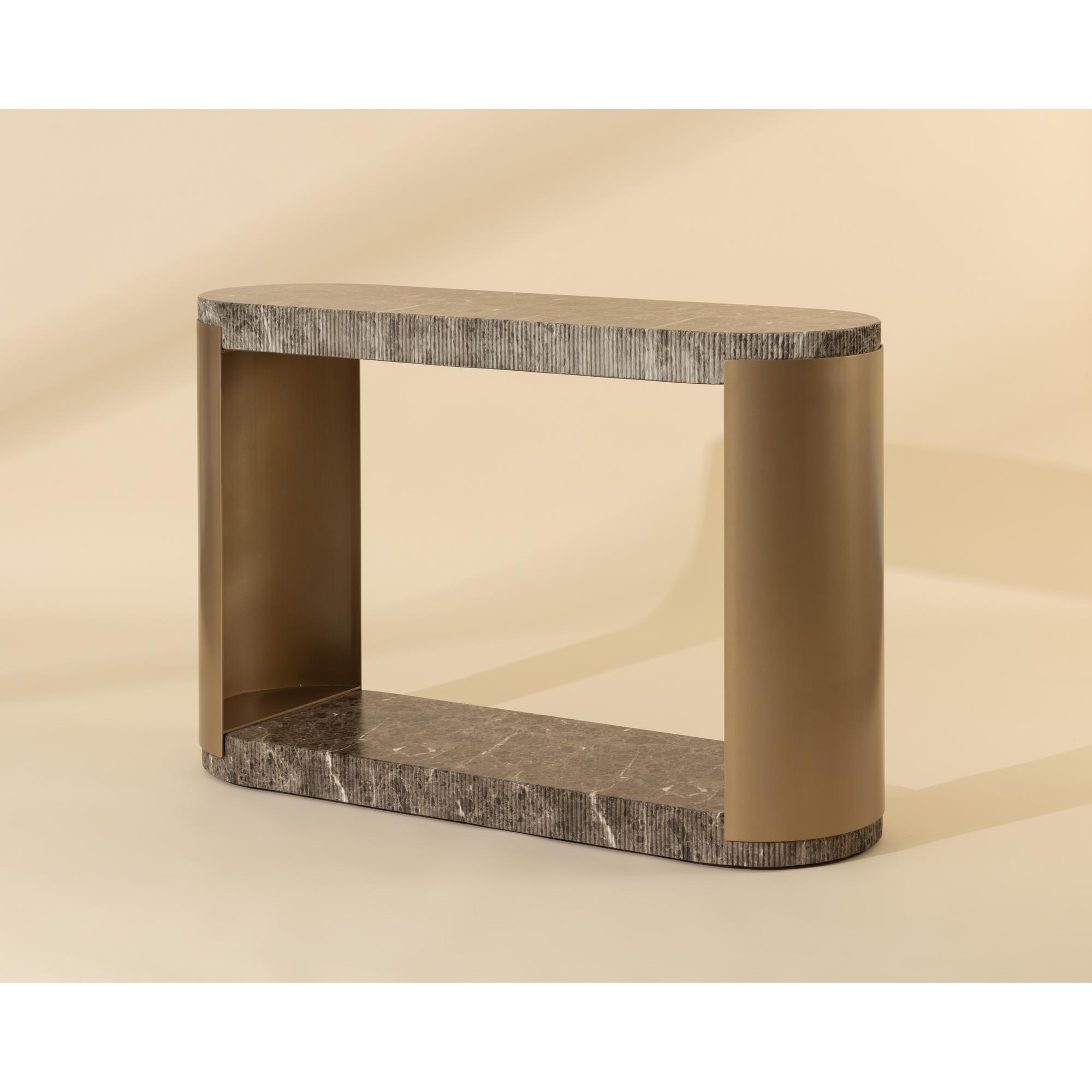 Cavette Console Table - Marble Look - Dark Emperador 6 Cavette Console Table - Marble Look - Dark Emperador - Image 6