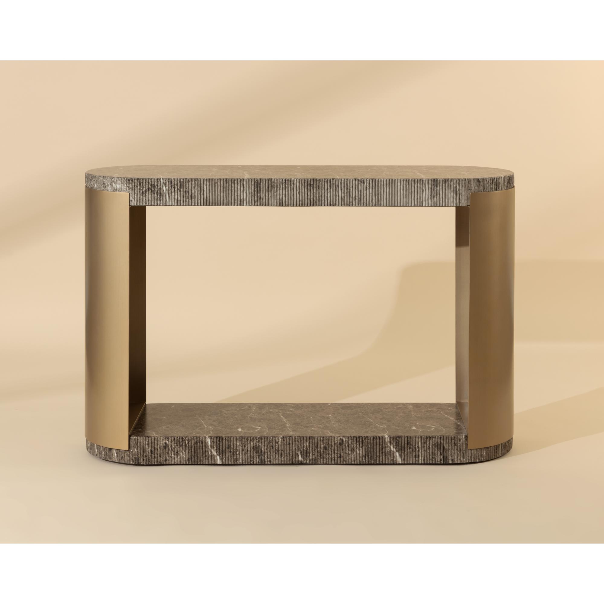 Cavette Console Table - Marble Look - Dark Emperador 7 Cavette Console Table - Marble Look - Dark Emperador - Image 7