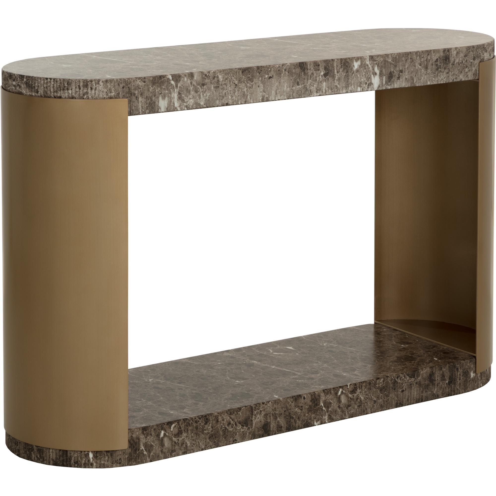 Cavette Console Table - Marble Look - Dark Emperador 2 Cavette Console Table - Marble Look - Dark Emperador - Image 2
