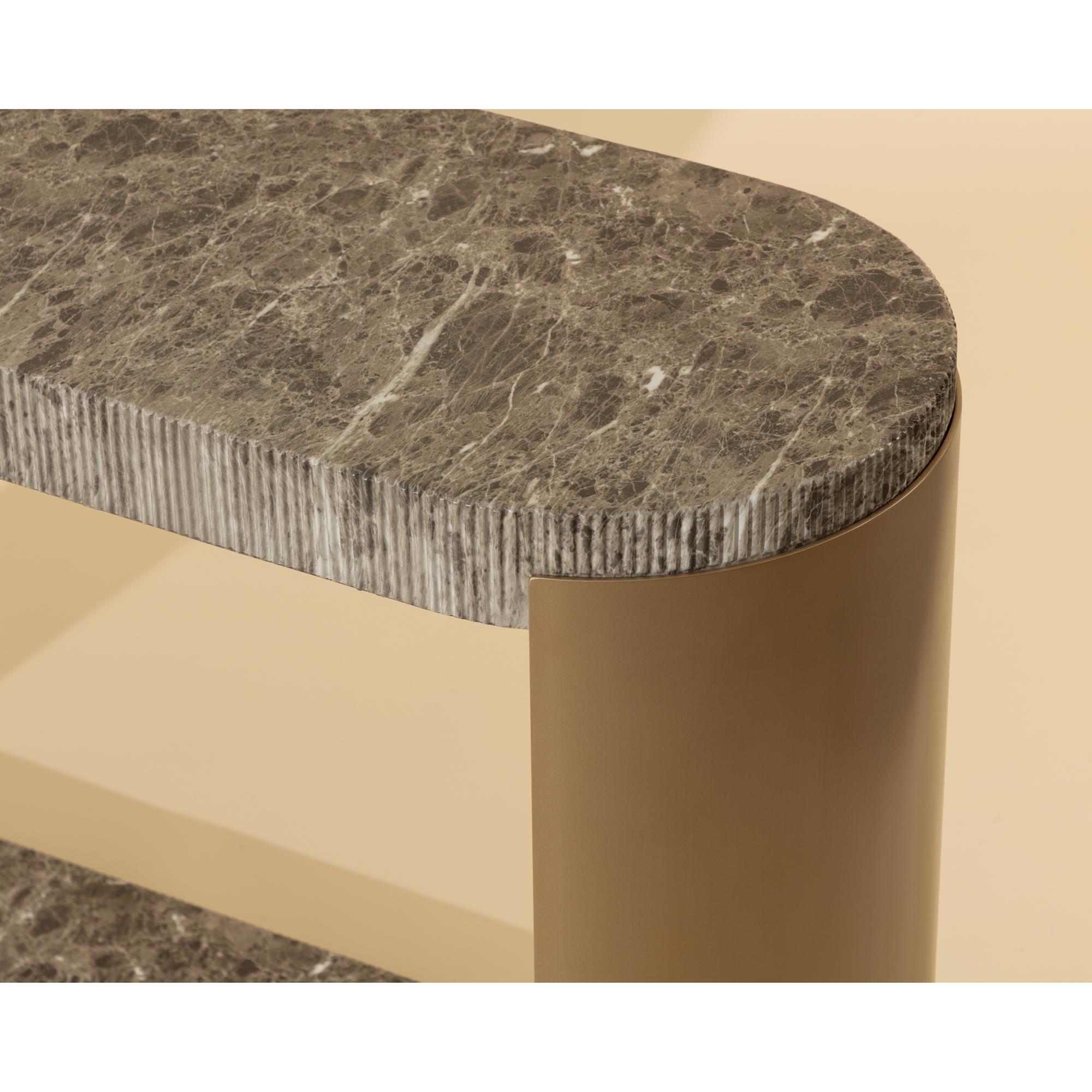 Cavette Console Table - Marble Look - Dark Emperador 9 Cavette Console Table - Marble Look - Dark Emperador - Image 9