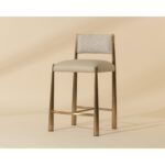 Bayard Counter Stool - Antique Brass - Napa Beige / Santa Cruz Oatmeal 112688 112688 BAYARD COUNTER STOOL ANTIQUE BRASS NAPA BEIGE SANTA CRUZ OATMEAL