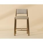 Bayard Counter Stool - Antique Brass - Napa Beige / Santa Cruz Oatmeal 112688 112688 BAYARD COUNTER STOOL ANTIQUE BRASS NAPA BEIGE SANTA CRUZ OATMEAL 1