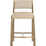 Bayard Counter Stool - Antique Brass - Napa Beige / Santa Cruz Oatmeal 112688 112688 BAYARD COUNTER STOOL ANTIQUE BRASS NAPA BEIGE SANTA CRUZ OATMEAL 21