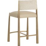 Bayard Counter Stool - Antique Brass - Napa Beige / Santa Cruz Oatmeal 112688 112688 BAYARD COUNTER STOOL ANTIQUE BRASS NAPA BEIGE SANTA CRUZ OATMEAL 23