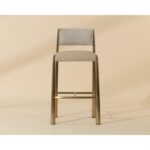 Bayard Barstool - Antique Brass - Napa Beige / Santa Cruz Oatmeal 112689 112689 BAYARD BARSTOOL ANTIQUE BRASS NAPA BEIGE SANTA CRUZ OATMEAL 1