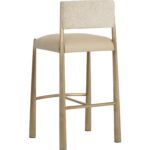 Bayard Barstool - Antique Brass - Napa Beige / Santa Cruz Oatmeal 112689 112689 BAYARD BARSTOOL ANTIQUE BRASS NAPA BEIGE SANTA CRUZ OATMEAL 23