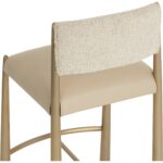 Bayard Barstool - Antique Brass - Napa Beige / Santa Cruz Oatmeal 112689 112689 BAYARD BARSTOOL ANTIQUE BRASS NAPA BEIGE SANTA CRUZ OATMEAL 26