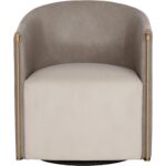 Leontine Swivel Lounge Chair - Meg Taupe / Ivanhoe Mineral 112696 112696 LEONTINE SWIVEL LOUNGE CHAIR MEG TAUPE IVANHOE MINERAL 21
