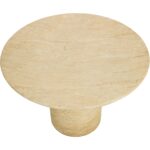 Riva Dining Table - Travertine Look - Natural - 43" 112716 112716 RIVA DINING TABLE TRAVERTINE LOOK 43 22