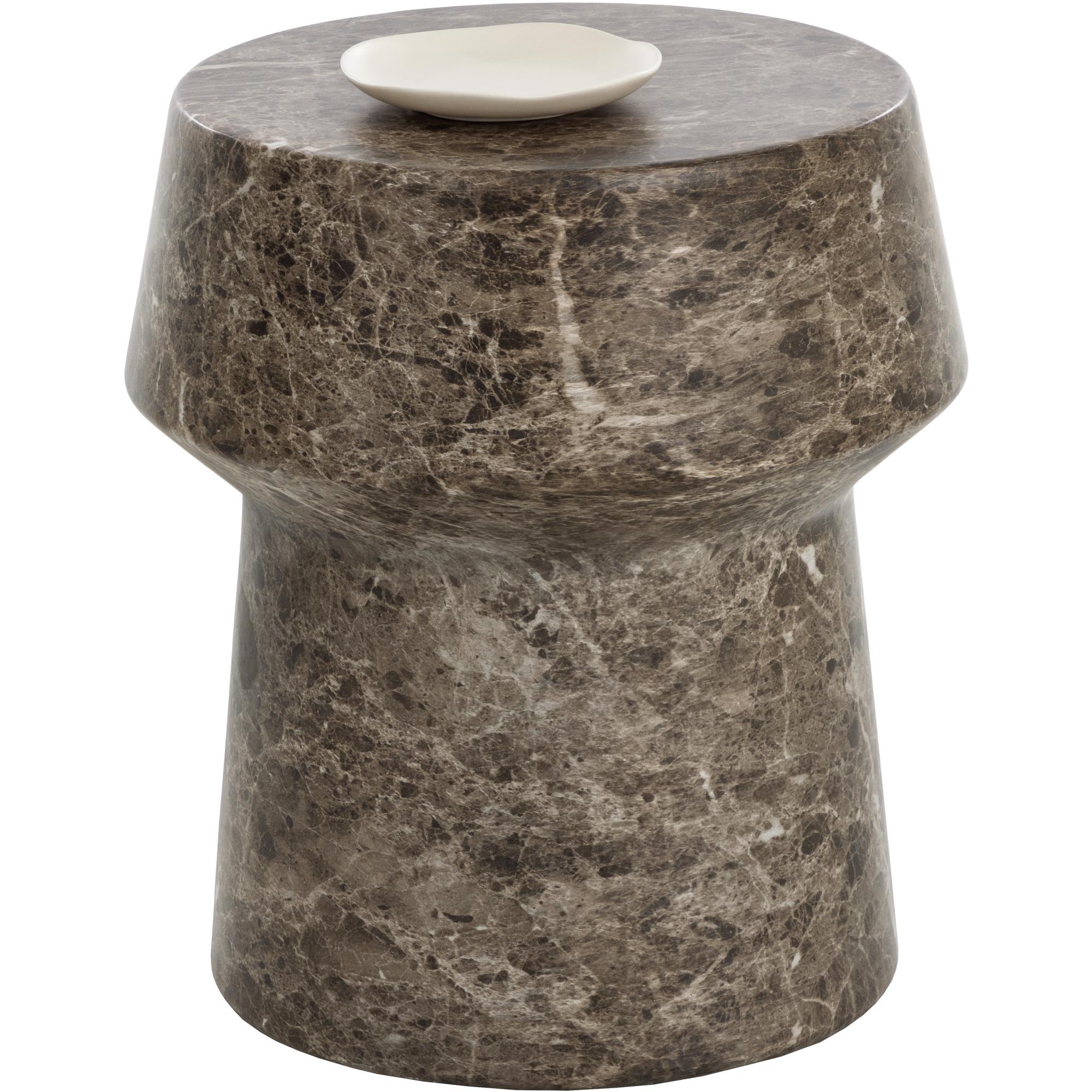 Brie End Table - Marble Look - Dark Emperador 1 Brie End Table - Marble Look - Dark Emperador