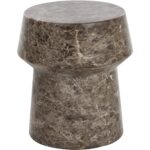 Brie End Table - Marble Look - Dark Emperador 5 Brie End Table - Marble Look - Dark Emperador - Image 2