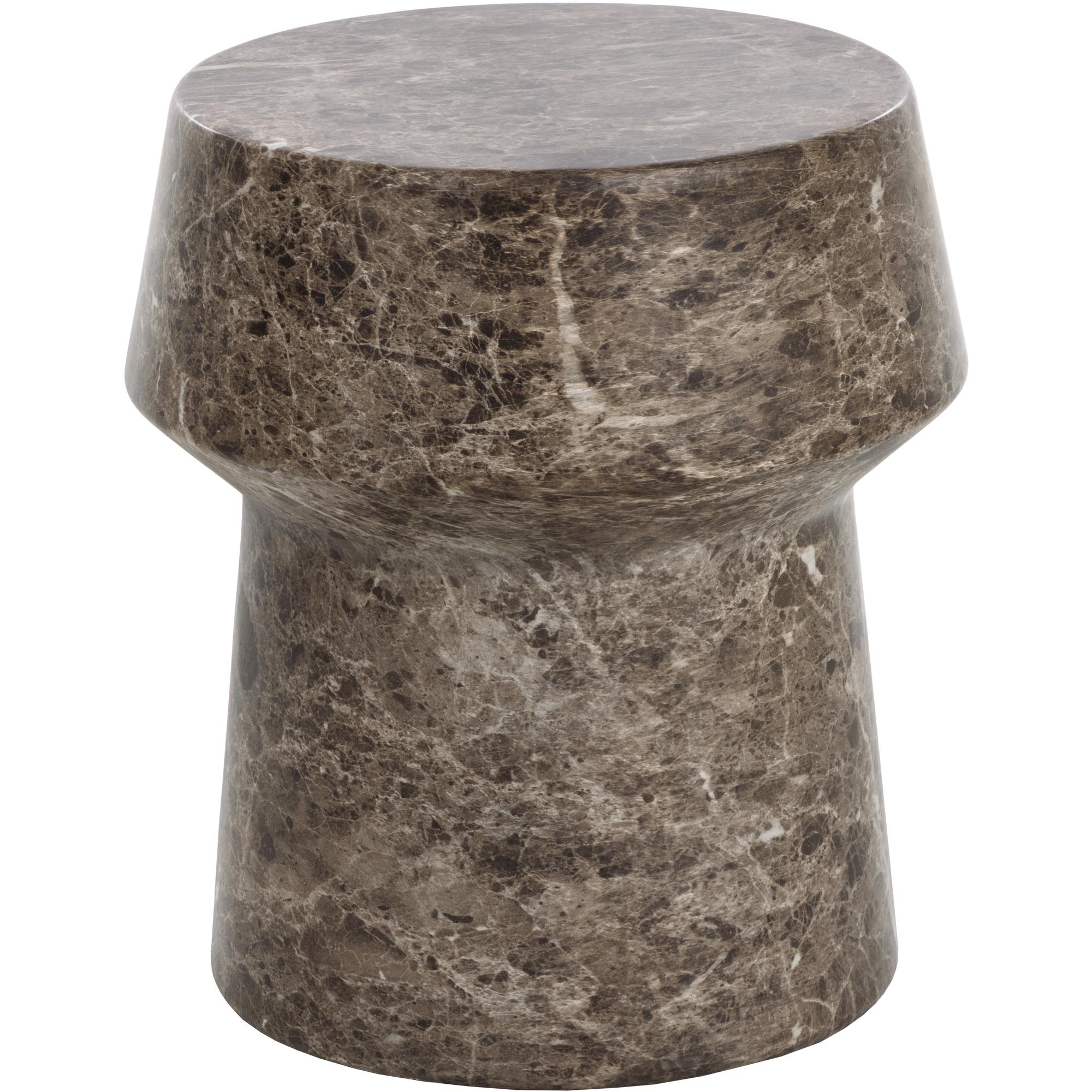 Brie End Table - Marble Look - Dark Emperador 2 Brie End Table - Marble Look - Dark Emperador - Image 2