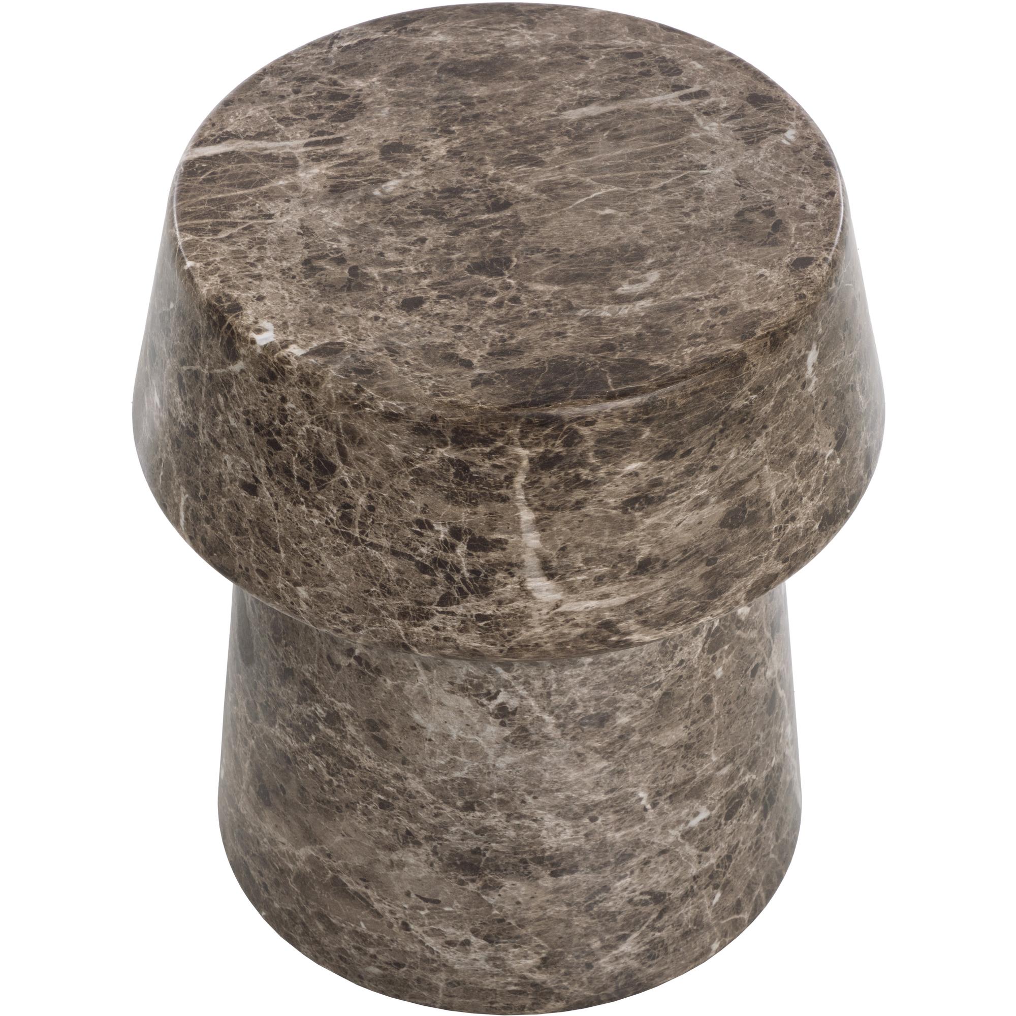 Brie End Table - Marble Look - Dark Emperador 3 Brie End Table - Marble Look - Dark Emperador - Image 3