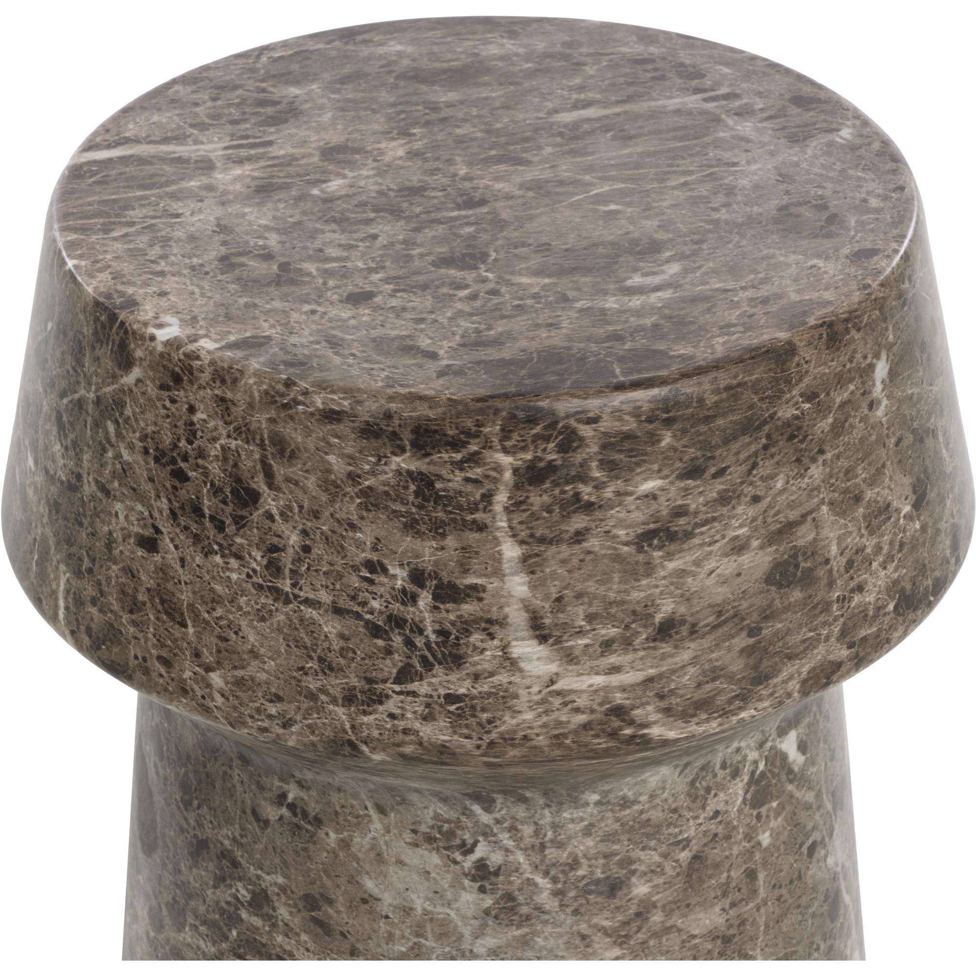 Brie End Table - Marble Look - Dark Emperador 4 Brie End Table - Marble Look - Dark Emperador - Image 4