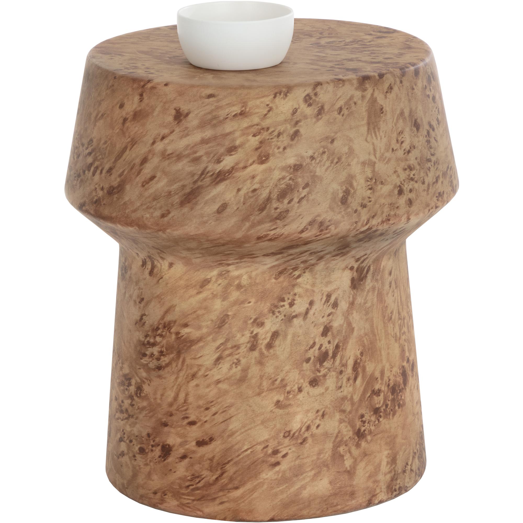 Brie End Table - Burl Look 1 Brie End Table - Burl Look