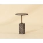 Mizani End Table - Marble Look - Dark Emperador 112723 112723 MIZANI END TABLE MARBLE LOOK DARK EMPERADOR